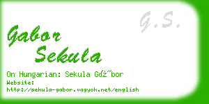 gabor sekula business card